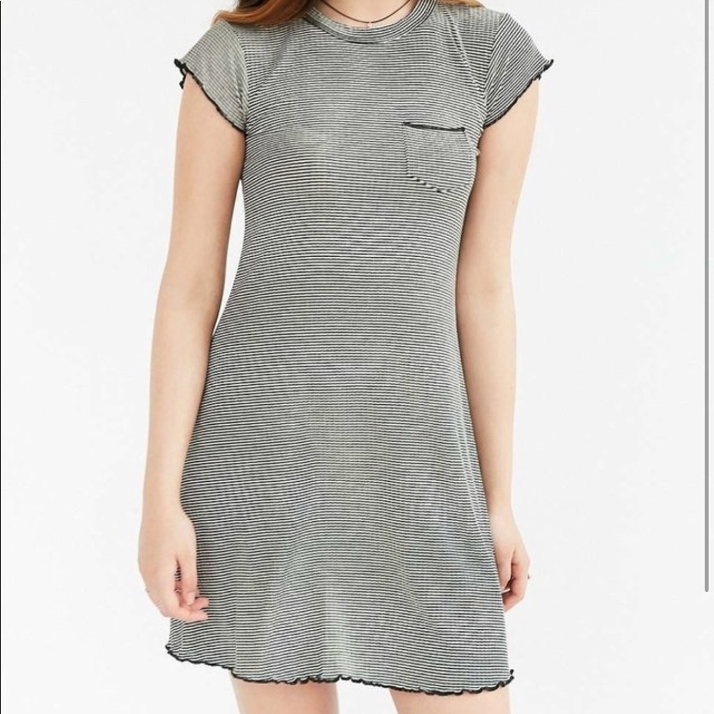 bdg cap-sleeve camper pocket ribbed dress